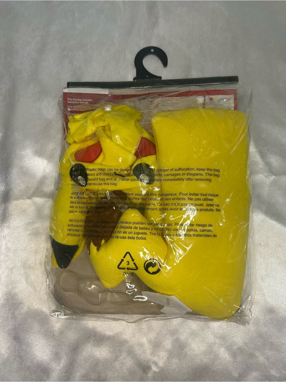 Pokemon Pikachu Yellow Hooded Hat with Matching Tail - Picture 3 of 4